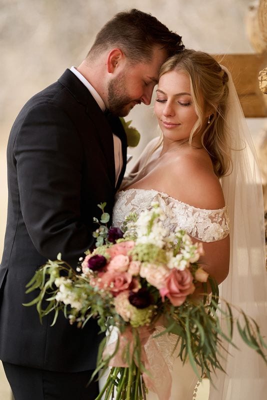 Carlee + Tayven wedding — bride + groom