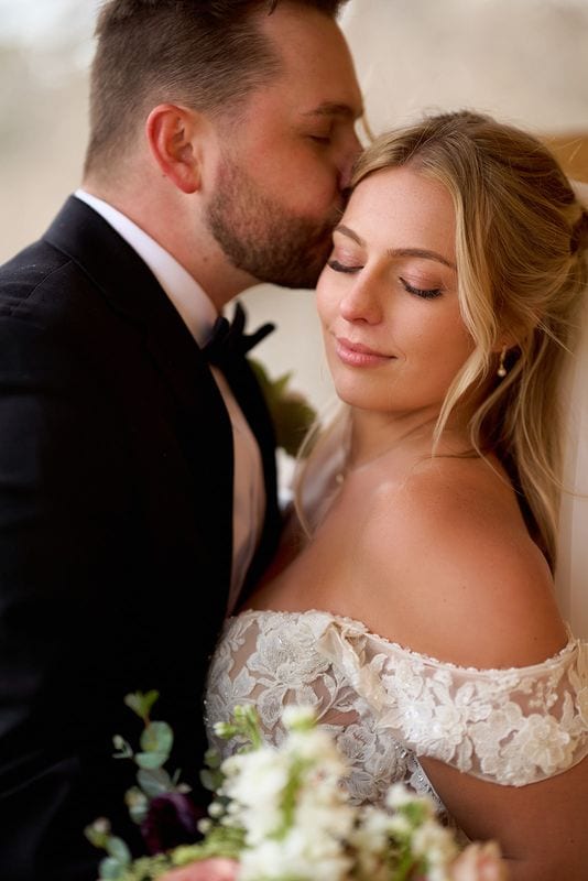 Carlee + Tayven's wedding: bride + groom