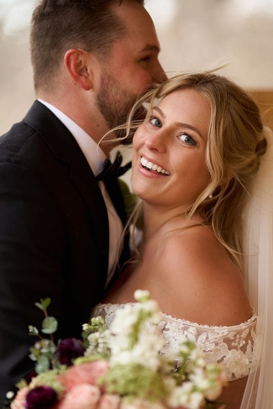 Carlee + Tayven wedding — bride + groom