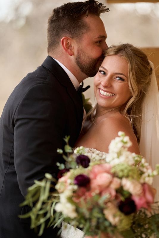 Carlee + Tayven wedding — bride + groom