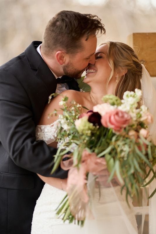 Carlee + Tayven wedding — bride + groom
