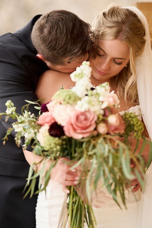 Carlee + Tayven wedding — bride + groom