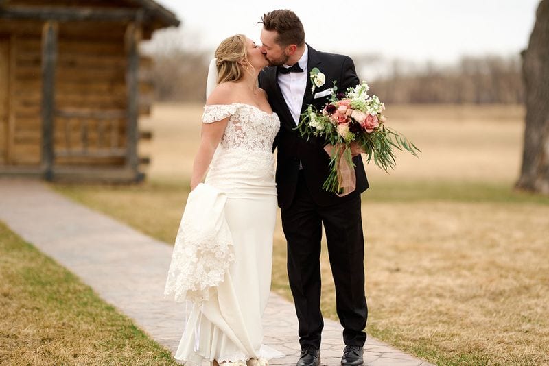 Carlee + Tayven wedding — bride + groom