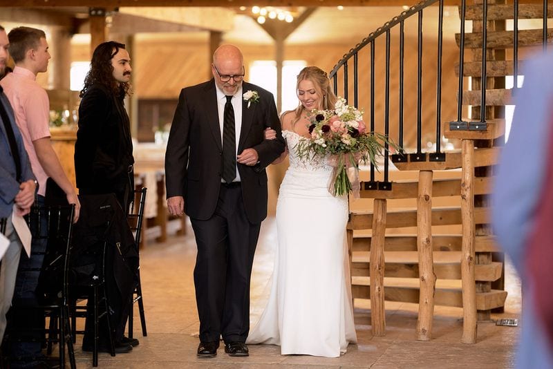Carlee walking down the aisle
