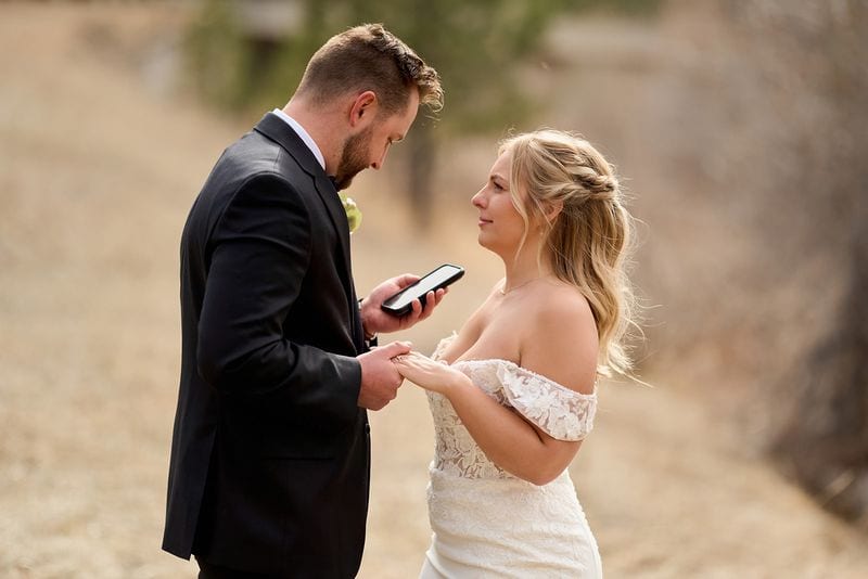 Carlee + Tayven wedding — private vows