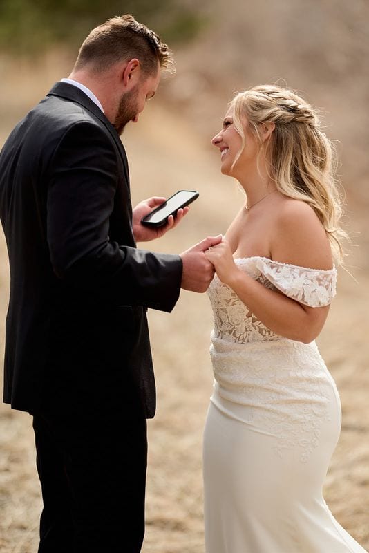 Carlee + Tayven wedding — private vows