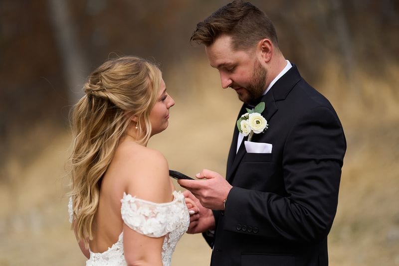 Carlee + Tayven wedding — private vows