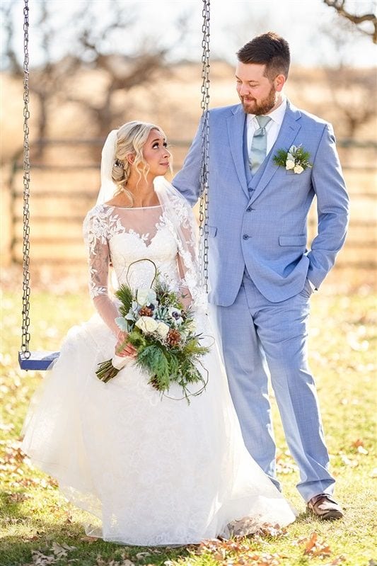 Kaylie + Bailey wedding — bride + groom