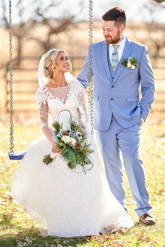 Kaylie + Bailey wedding — bride + groom