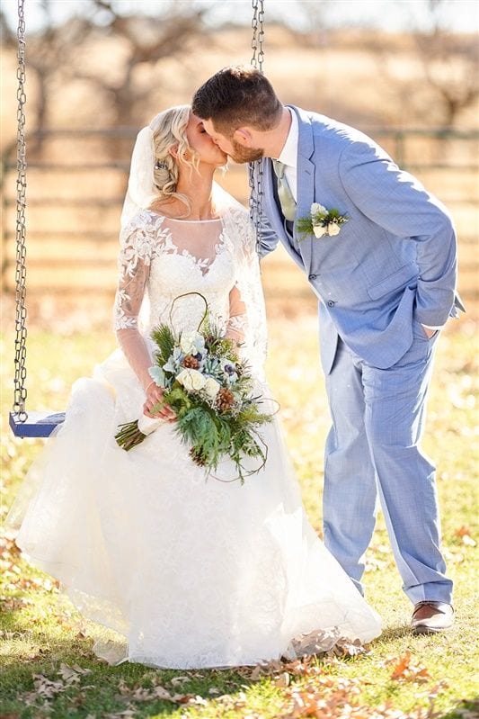 Kaylie + Bailey wedding — bride + groom