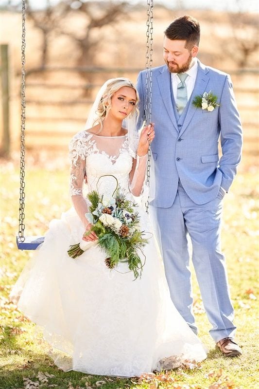 Kaylie + Bailey's wedding: bride + groom