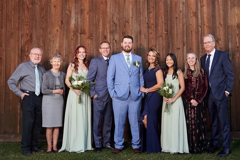 Kaylie + Bailey's wedding: family formals