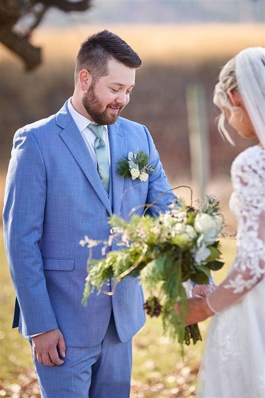Kaylie + Bailey wedding — first look + gifts