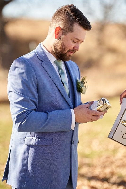 Kaylie + Bailey wedding — first look + gifts