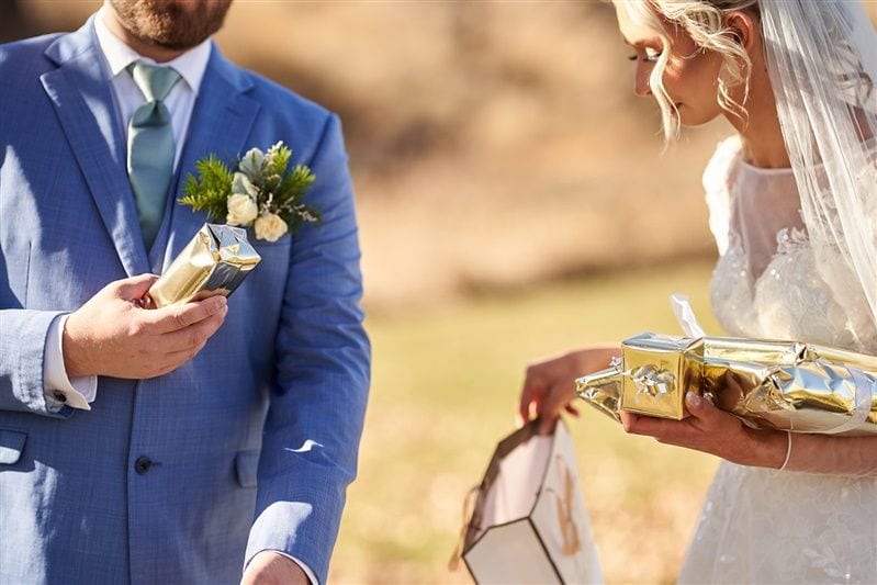 Kaylie + Bailey wedding — first look + gifts