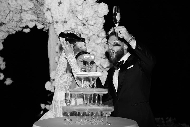 Noelle + Richie wedding — cake cutting