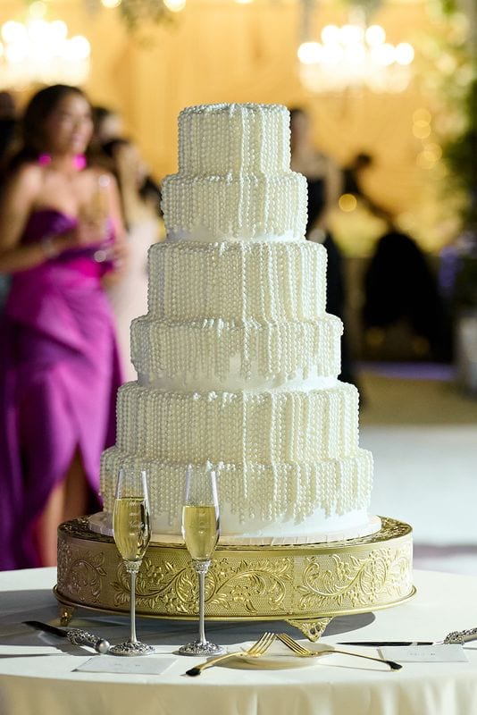 Noelle + Richie wedding — cake cutting