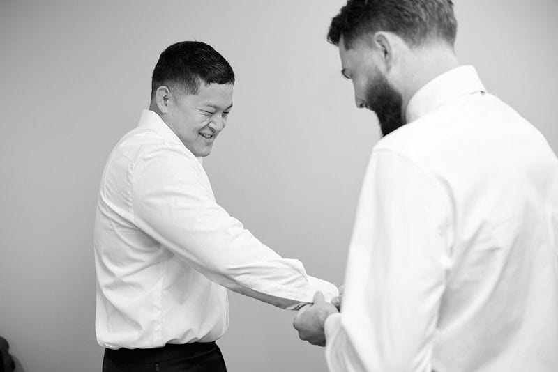Noelle + Richie wedding — getting ready - guys