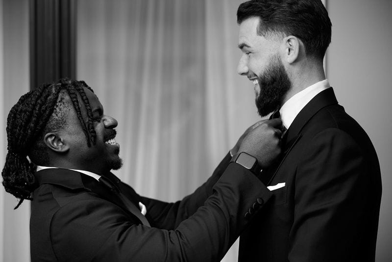 Noelle + Richie wedding — getting ready - guys