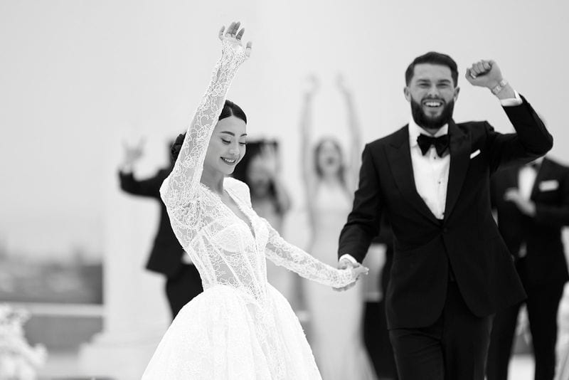Noelle + Richie wedding — grand entrance