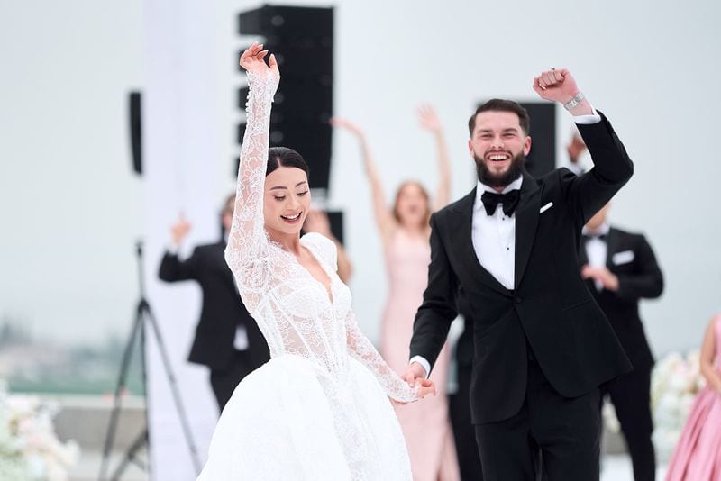 Noelle + Richie wedding — grand entrance