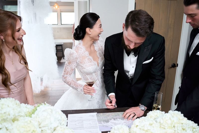 Noelle + Richie wedding — signing