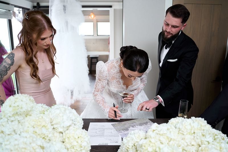 Noelle + Richie wedding — signing