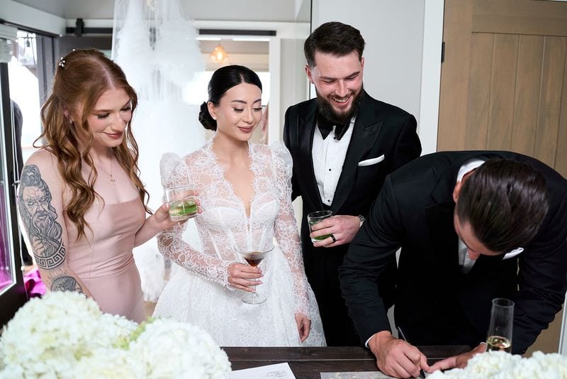 Noelle + Richie wedding — signing