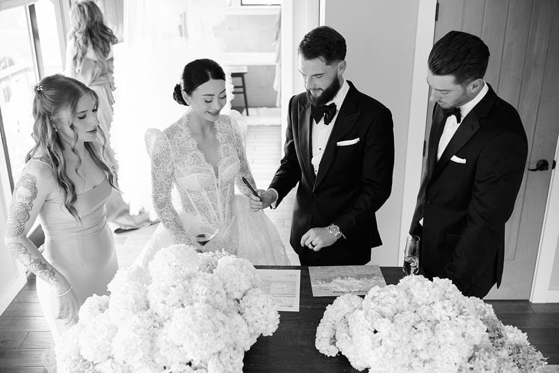 Noelle + Richie wedding — signing