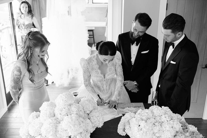 Noelle + Richie wedding — signing