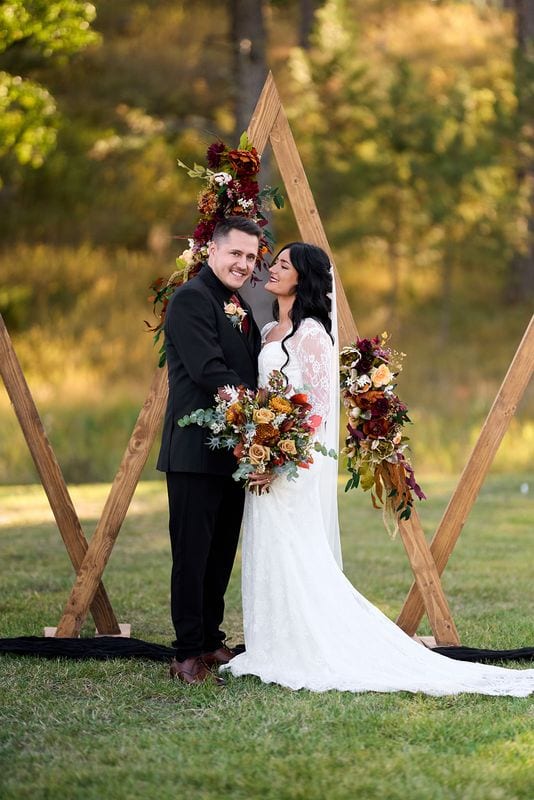 Whitney + Devon wedding — bride + groom
