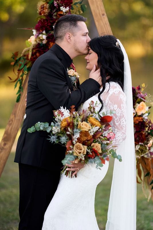Whitney + Devon wedding — bride + groom