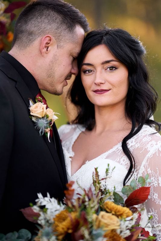 Whitney + Devon wedding — bride + groom