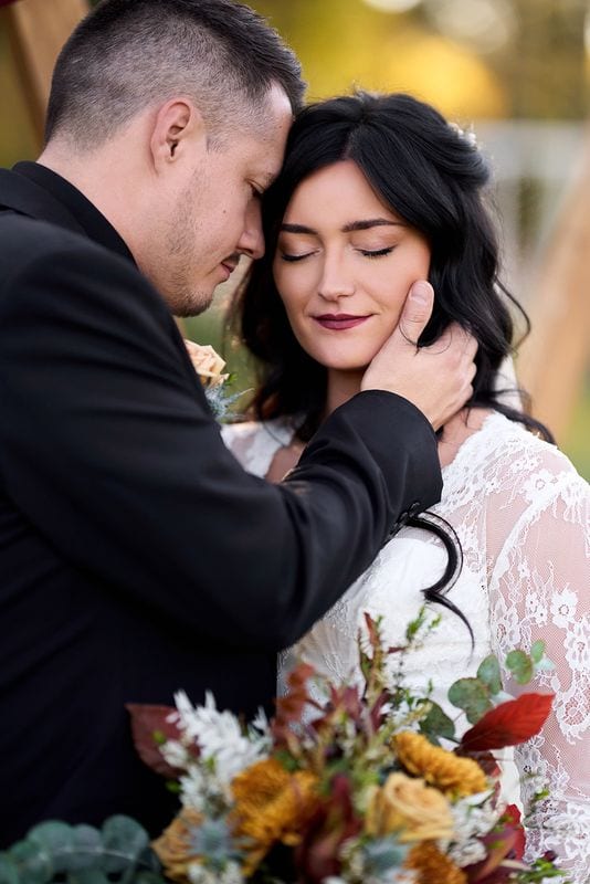 Whitney + Devon wedding — bride + groom