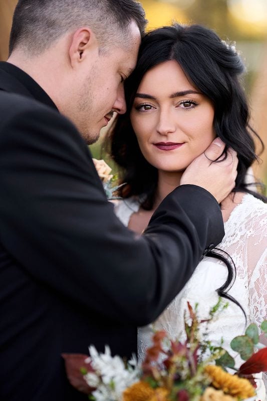 Whitney + Devon wedding — bride + groom