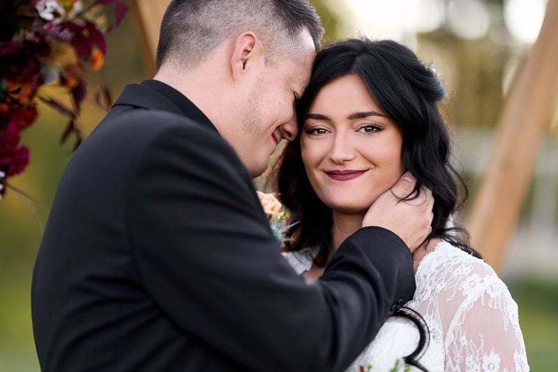 Whitney + Devon wedding — bride + groom