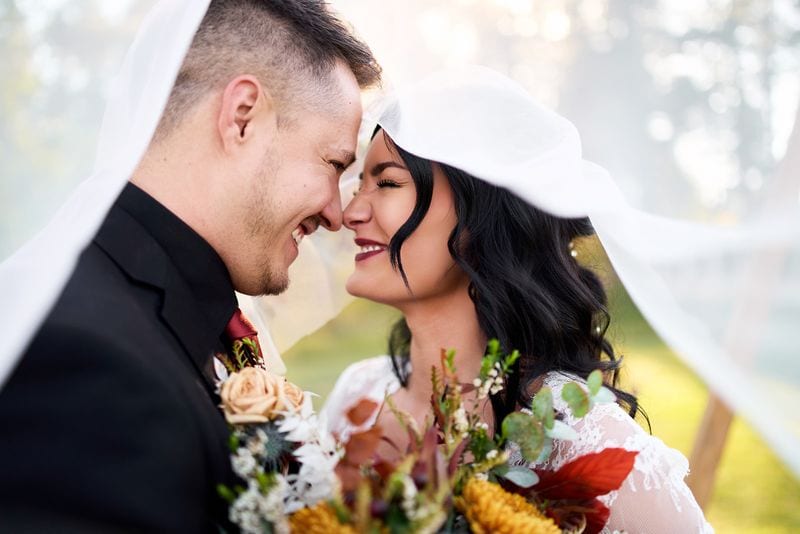 Whitney + Devon wedding portrait