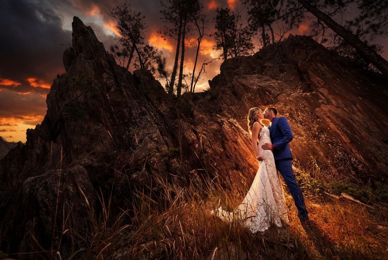 Black Hills wedding photographer — golden hour over the South Dakota landscape