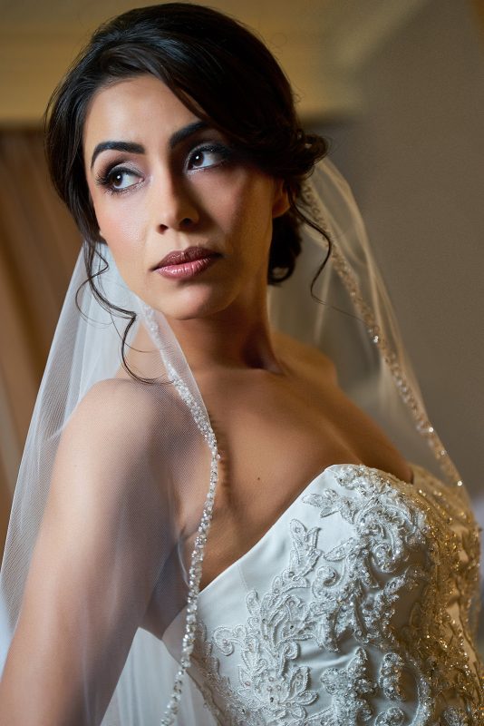 A bride during her portraits