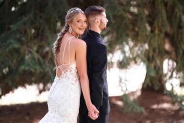 first look bride and groom, photographed for Complete Weddings & Events, black hills receptions wedding, photographer near me, black hills wedding, fall wedding