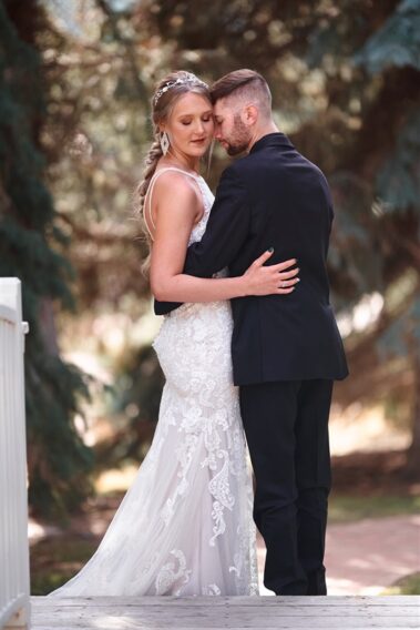 bride and groom, photographed for Complete Weddings & Events, black hills receptions wedding, photographer near me, black hills wedding, fall wedding