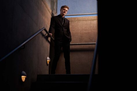 high school senior boy with dramatic lighting, rapid city senior photographer