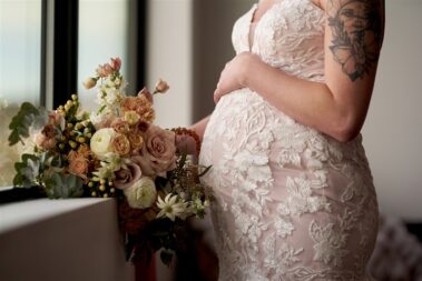 bridal portrait, pregnant bride, photographed for Complete Weddings & Events, black hills barn wedding, barn at aspen acres wedding, spearfish wedding