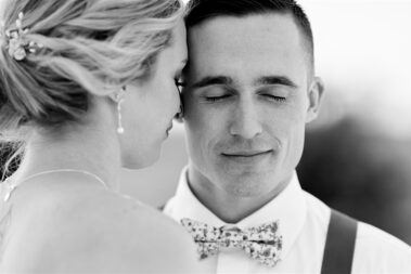 bride and groom portrait, winter wedding, photographed for Complete Weddings & Events, black hills barn wedding, barn at aspen acres wedding, spearfish wedding