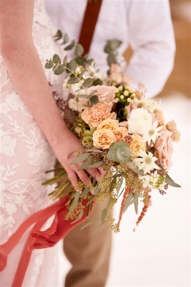 bride and groom portrait, winter wedding, photographed for Complete Weddings & Events, kayly shae floral design, black hills barn wedding, barn at aspen acres wedding, spearfish wedding