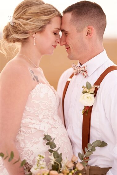bride and groom portrait, winter wedding, photographed for Complete Weddings & Events, black hills barn wedding, barn at aspen acres wedding, spearfish wedding