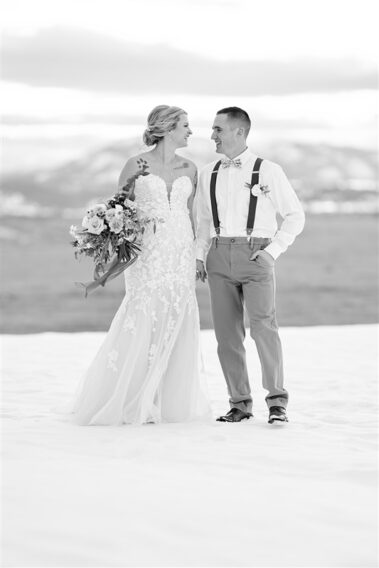 bride and groom portrait, winter wedding, photographed for Complete Weddings & Events, black hills barn wedding, barn at aspen acres wedding, spearfish wedding