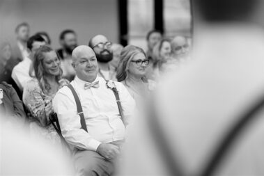 indoor wedding ceremony, winter wedding, photographed for Complete Weddings & Events, black hills barn wedding, barn at aspen acres wedding, spearfish wedding