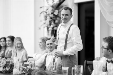 best man speech, winter wedding, photographed for Complete Weddings & Events, black hills barn wedding, barn at aspen acres wedding, spearfish wedding