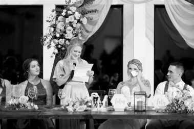 maid of honor speech, winter wedding, photographed for Complete Weddings & Events, black hills barn wedding, barn at aspen acres wedding, spearfish wedding